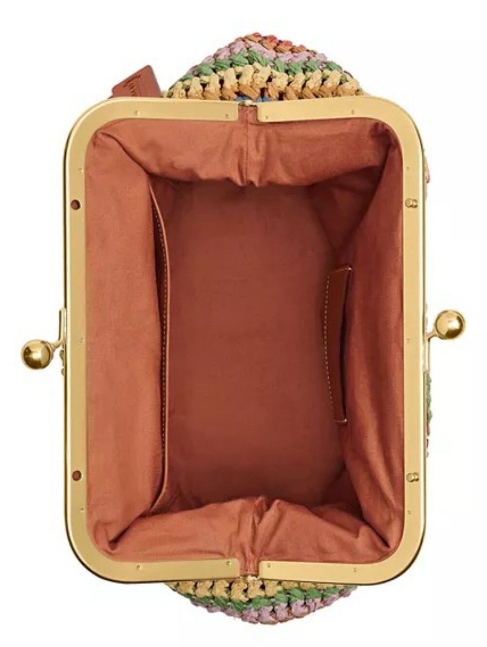NWT COACH KISSLOCK FRAME BAG 27 - BRASS/MULTI - Picture 4 of 15